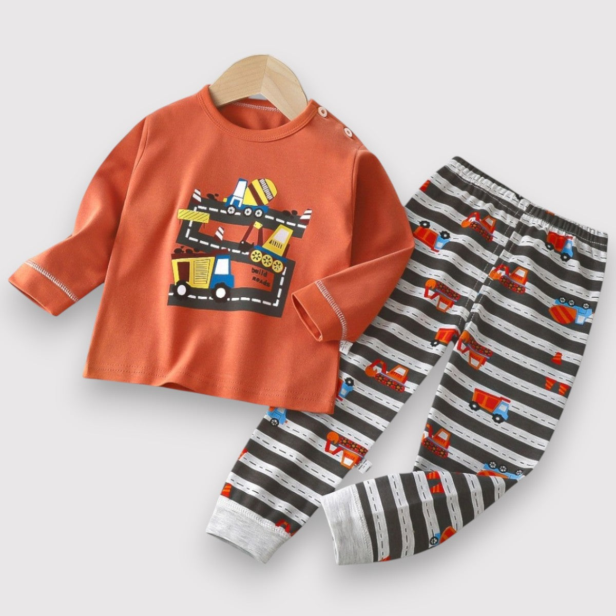 Autumn Pajama Set-Cars & Roads